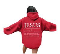 Generisch Compatible with Anchor Jacket Hoodies & Sweatshirts Long Sleeve Drawstring Hoodies Print Oversized Autumn Tops Clothing Vest, red, S