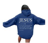 Generisch Compatible with Anchor Jacket Hoodies & Sweatshirts Long Sleeve Drawstring Hoodies Print Oversized Autumn Tops Clothing Vest, blue, S