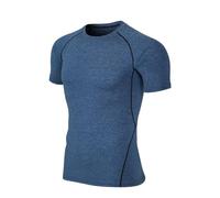 Generisch Compression Shirt Short Sleeve Crew Neck Running Shirt Jogging Base Layer Classics Functional Shirt Breathable T-Shirt Quick-Drying Gym Bodybuilding Men's Muscle Tops