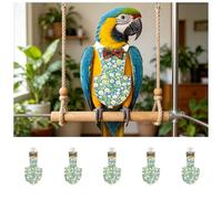 Generisch Conures Bird Flight Harness for Budgies, Safe Training Accessory with Luminous for Indoor Activities (Green, S)