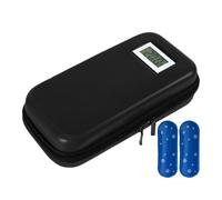 Generisch Cool Box for Medications, Compact Cool Bag for Medications, Includes Ice Packs, Adjustable Cool Bag with Temperature Display for Travel at Home and on the Go, black, Siehe Beschreibung, See