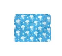 Generisch Cooling Cat Lounger with Jellyfish Pattern, Self-Adhesive Gel Mat, PVC, Washable, Ideal for Indoors, Suitable for Small and Large House Cats, Triple Size Choice (A, One Size)