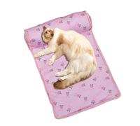 Generisch Cooling Dog Bed, Dog Cooling - Foldable Soft Ice Silk Cat Cow Centimetre Mat | Cute with Cushion, Kitten Ice Rinse Cushion, Puppy Cooling Blanket for Cats and Dogs
