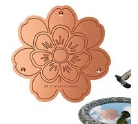 Generisch Copper Bird Bath - 3 Cleaning Plate, Solid Pure Metal Cleaning Disc, Natural Anti-Algae Water Cleaner, Sturdy Levelling Stand for Outdoors, Rustproof Basin War