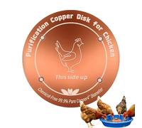 Generisch Copper Bird Bath Cleaner - 10 cm Round Insert, Natural Copper Sheet, Water Disc for Clean Drinking Water Supply | Outdoor Solution for Chicken Coops in Yard Pools