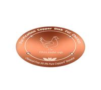 Generisch Copper Bird Bath Disc | 10cm Cleaning Plate - Metal Cleaner Discs | Outdoor Garden Patio Lawn Bowl Livestock Chicken Coop Poultry Farm