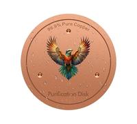 Generisch Copper Disc for Bird Bath Approx. 10 cm, Decorative All Year | Bird bath cleaning plate for the patio for backyard, garden, outdoor, park, as a housewarming and