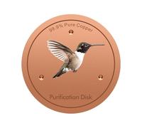 Generisch Copper Disc for Bird Bath, Approx. 10 cm, Decorative All Year Round - Bird Bath Cleaning Plate for the Patio - for Outdoors, Garden, Backyard, Pond, Deck, Patio, Park and Fountain