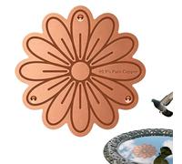 Generisch Copper for Bird Bath, Flower-Shaped Natural Cleaning Plate, Water Cleaning Plate, Bird Bath, for Outdoors, Garden, Patio, Lawn, Concrete, Stone, Ceramic and Heated