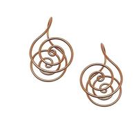 Generisch Copper Spiral Hand Rings, Reiki Spiral Hand Rings for Meditation, Ladder with or Without Crystal Amplifier for Reiki Healers and Energy Workers Copper Spiral Hand Rings, 2 Stück, Copper