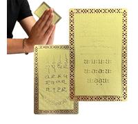 Generisch Copper Trading Card - Attracts Happiness And Prosperity | Moon Pattern Card Collectable Copper Art | For Dorm Bedroom Bedside Table Commuting Family And Friends Collectors Classmates