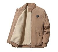 Generisch Cord Fleece Jacket Men's Thick Fleece Leisure Jacket Warm Vintage Transition Jacket Winter Jacket Outdoor Jacket Hiking Jacket Functional Jacket Down Jacket Puffer Jacket Quilted Jacket