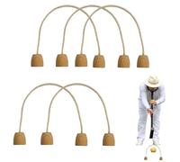Generisch Cotton Rope Beaters - 5 Pieces Croquet Gates White Goal Set | Match Goal Equipment for Sports Training Lightweight Cotton Rope Handles