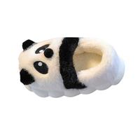 Generisch Cotton Slippers Winter Cute Panda Warm Large Furry Girls Slippers Lambskin, White, 10.5 UK Child