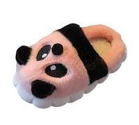 Generisch Cotton Slippers Winter Cute Panda Warm Large Furry Slippers Size 31 Girls, pink, 8 UK Child