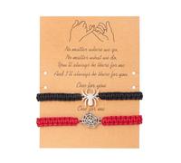 Generisch Couple Bracelets Beads Halloween Bracelet Set Bracelet 2 Pieces Set with Card Jewelry Accessories for Couples Daily Gift Individual Pearl Bracelet for Men, 16-26cm, Polyester