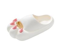 Generisch COUPLE COUPLE CAT PATTERN COUPLE COUPLE SLIPPERS - IDEAL FOR INDOOR OUTDOOR SUMM, White, 4 UK