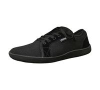 Generisch Couple Style Men's and Women's Plain Leather Strap Big Barefoot Shoes Wide Bar Athletic Casual Shoes, black, 6 UK