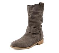 Generisch Cowboy Boots Women's Suede Ankle Boots Half Boots Heel Transition Boots Elegant Western Boots Medieval Shoes Autumn Shoes Festivals Slip On Low Boots, gray, 9 UK