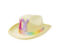 Generisch - Cowboy Hat - 33 cm Non-Woven Rabbit Ear Cowboy Easter Hat | Cute Cowgirl Costume for Kids and Adults, Carnival, Birthday, Holiday, Family Reunion, Stage Fancy Dress Accessories