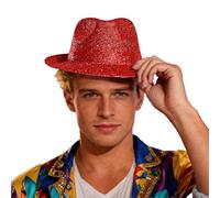 Generisch Cowboy Hat Men's Fedora Hat with Glitter Powder Sequins Western Hat with Wide Brim Hip Hop Cap Disco Jazz Hats Carnival Costumes Fashion Accessory for Stage Party Lovers