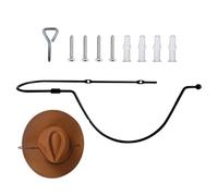 Generisch Cowboy Hat Stand | 360° Rotatable Space Saving Wall Mount - Fedora Hat Stand Wall Mounted | For Bedroom Entrance Area Wardrobe Door Clothes Towels Scarf