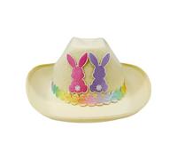 Generisch - Cowboy Hat - With Rabbit Ears, Made of Non-Woven Fabric, Western Style, Cute Cowboy Design, Sun Hat for the Party - Festive Stage Performances and Gatherings