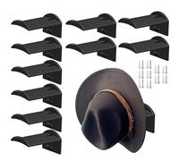 Generisch Cowboy Stand, 10-Piece Cap Hook, Wall Mounted for Western Hats, for Home, Garage, Door Passage, Bedroom, Entrance, Corridor, Door, Motorhome
