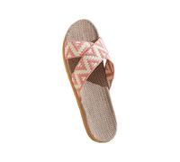 Generisch Cozy Coastal Style Slippers with Printed Upper - Indoor Outdoor Slippers Suitable for All Seasons Comfortable Ladies Casual Shoes, pink, 4 UK