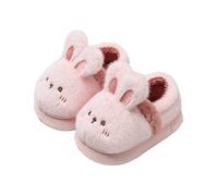 Generisch Cozy Kids Indoor Slippers Perfect for Autumn and Winter Comfortable Cartoon Design for Girls and Boys Ideal for Home and Play, pink, 8.5 UK