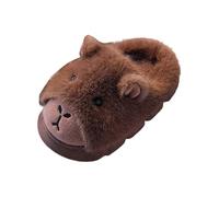 Generisch Cozy Winter Kids Slippers with Cute Cartoon Design for Girls Indoor Home Use Memory Foam Footbed Perfect for Toddlers and Young Girls, brown, 10.5/11 UK Child