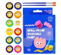 Generisch Craft Paint | Washable 12 Colours Splash-proof Art Accessories, Acrylic Paint Set | for Beginners Students Preschool Learning Painting Pumpkin Stone Indoor Party Classroom Studio