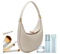 Generisch Crescent Women's Shoulder Bag, Faux Leather Handbag, Shopper Fashion Accessory for Women, Work, Leisure, Holiday, White, Siehe Beschreibung