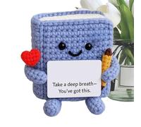 Generisch Crochet Doll with Positive News | Tiny Positive Book Crochet Colleagues Men Women Ornament