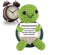 Generisch Crochet Turtle - Crochet Doll | 10 cm Crochet Decor | Crochet Animal Decor, Amigurumi Handmade Toy, Tiny Turtle Crochet, Cute and Cuddly Crochet Toy - Knitting Doll