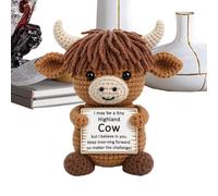 Generisch Crocheted Cow Cute Handmade Cheer Up Animal Doll