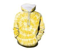 Generisch Crop Pullover 146 152 Kids Hoodie Tie Dye Printed Kids Hoodie Pullover Sweatshirt Pocket Tracksuit Girls, yellow, 7-8 Jahre