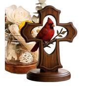 Generisch Cross Decoration 15 cm Metal Bird Keepsake Decoration