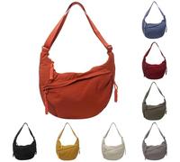 Generisch Crossbody Moon Bag Women's Large Shoulder Bag Half Moon Nylon Halfmoon Bag Dumpling Crossbody Bag with Adjustable Shoulder Strap for Everyday Travel, orange, Einheitsgröße, sling backpacks