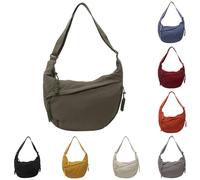 Generisch Crossbody Moon Bag Women's Large Shoulder Bag Half Moon Nylon Halfmoon Bag Dumpling Crossbody Bag with Adjustable Shoulder Strap for Everyday Travel, Green, Einheitsgröße, sling backpacks