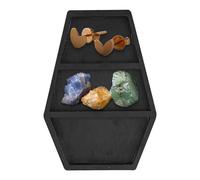 Generisch Crystal Shelf Miniature Decor Dollhouse Bookcase Miniature Jewellery Display Stand Cabinet Organiser for Storage of Rock Collections Earrings Rings Mineral Samples Accessories