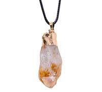 Generisch Crystal Yellow Citrine, Yellow Citrine Crystal Raw Crystal Necklace Pendant, Raw Stone Pendant, Stylish Pendant Crystal, Crystal Necklace Pendant for Home, Men, Siehe Beschreibung, Crystal,