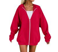 Generisch Cuddle Pullover Men's Fleece Hoodie Soft Comfortable Casual Loose Fit Long Sleeve Warm Winter Hoodie Black Kids, red, S