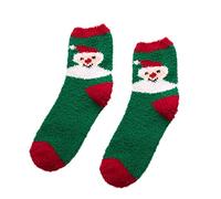 Generisch Cuddly Christmas Socks, Funny Socks, Women, Non-Slip Socks, Thick Warm Winter Socks, Soft Cuddly Thermal Socks, Non-Gliding Cottage Socks, Casual Bed Socks, Knitted Socks, Anniversary