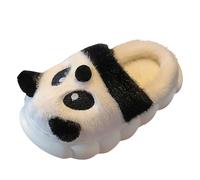 Generisch Cuddly Winter Socks Cute Panda Warm Large Furry Warm Slippers, White, 10.5 UK Child