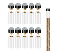 Generisch Cue Tip for Pool | Pack of 10 Screw-On Billiard Accessories | Screw-On Cue Tips | For Training, Competition and Games as well as for Women and Adults
