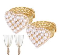 Generisch Curtain Holder and Curtain Tieback, Decorative Heart-Shaped Pearl, Flexible and Bendable, Curtain Holder Hooks, for the Bedroom, Dining Room, Living Room, Cafe, Bathroom, Office and Balcony