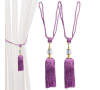 Generisch Curtain Tassels, Curtain Ties for Curtains, Handmade Braided Tiebacks with Crystal - Decorative Curtain Holders, Braided Window Tassel Rope, Curtain Tying Rope