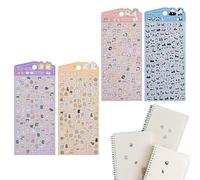 Generisch Cute 3D Stickers 4pcs Durable 3D Animal Stickers Water Bottle Stickers for Family Friends Indoor Outdoor Refrigerator