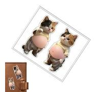 Generisch Cute 3D stickers, funny cat belly stickers, kitten stickers for water bottles planner, for diary, notebook, journal, cup, water bottle, tablet, skateboard, luggage, children